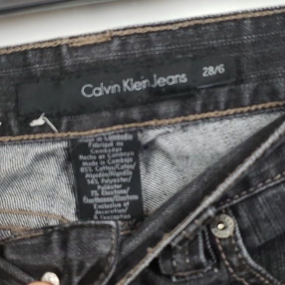 Calvin Klein Skinny Jeans Size 28 Black - Picture 4 of 4